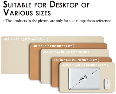 Large Cork Desk Mat - 47.2"x 17" Desk Pad for Office and Home - Ideal for Large Mouse Pad and Desk Mats on Top of Desks(Beige) - Image 5