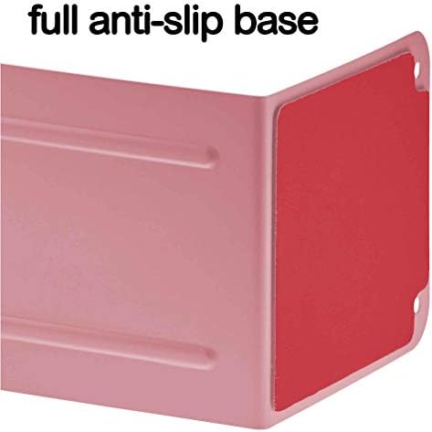 Acrimet Bookends for Shelves, Non-Skid Book Holder, Heavy Duty Book Stopper, Steel Metal Book Ends Storage for Home, Library, 6 7/8" H x 4" W x 4 1/2" D (Pink) (1 Pair / 2 Pieces) - Image 2