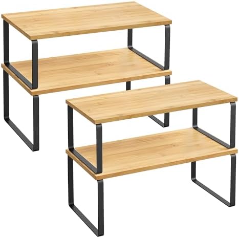 SONGMICS Cabinet Organizer Shelf, Set of 4 Spice Rack, Kitchen Storage by SONGMICSbySONGMICSHOME