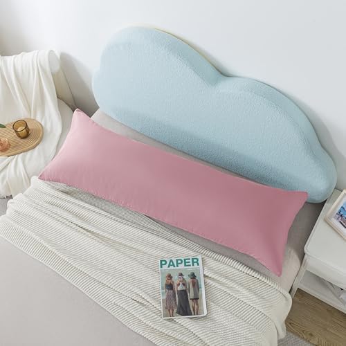 Ubauba Memory Foam Body Pillow with Cover, Full Large Body Pillows Insert for Adults with Envelope Closure Pillowcase, Firm & Fluffy Long Bed Pillows for Sleeping (20x54 inch, Pink) - Image 2
