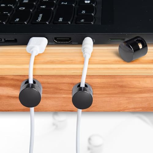 SmallCat 3 Sets Charger Holders for Cords, Black Cord Holder for Nightstand - Image 6