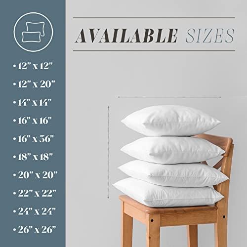 Elegant Comfort 2-Pack Pillow Insert Poly-Cotton Shell Siliconized Fiber Filling, 18 x 18, White 2 Count - Image 3
