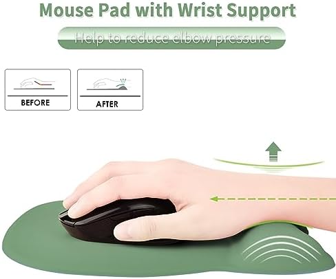 EooCoo Ergonomic Mouse Pad with Wrist Rest, Memory Foam Support Mousepad - Image 2