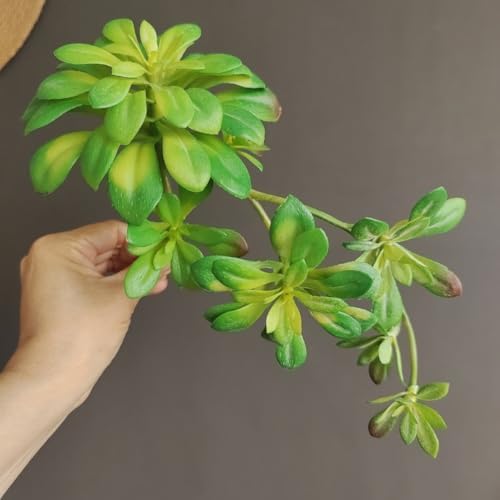 2pcs Artificial Succulent Plants, Realistic Large Fake Succulents, Artificial Hanging Ornaments for Decor - Image 5