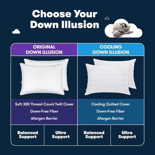 Serta Down Illusion Balanced Support Cotton Pillows, King (2 Pack) - Image 4
