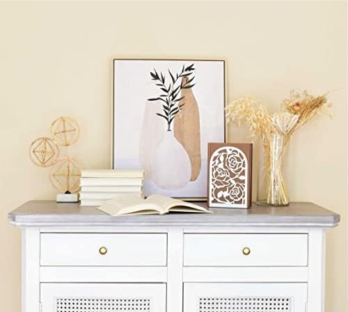 CNK Book Ends, Premium BookEnds for Bookend Shelves, Book Stopper Metal Book Ends for Home Office Heavy Books, Book Shelf Holder, Home Decorative, Book Stoppers, Book Holder (Rose White) - Image 3