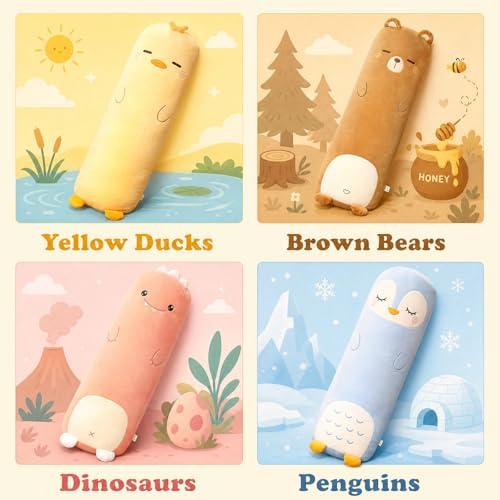 Long Plush Pillow, Bunny 39 Inch, Cute Body Stuffed Animal Pillows - Image 5