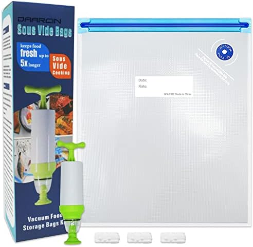 30pcs Large Sous Vide Bags10.2x13.4in/26x34cm Vacuum Sealer Bag by Daarcin
