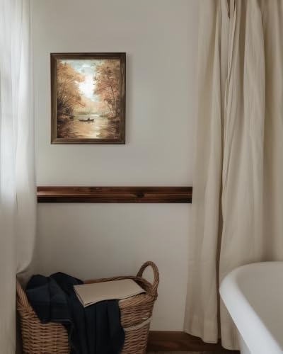 SQGGZH Vintage Autumn Canvas Painting, Moody Fall Landscape Farmhouse Decor, Rustic Neutral Wall Art - 8x10inch Unframed - Image 2