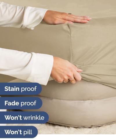 CGK Linens 2 Pack Extra Deep Cal King Fitted Sheets - Beige - Image 5