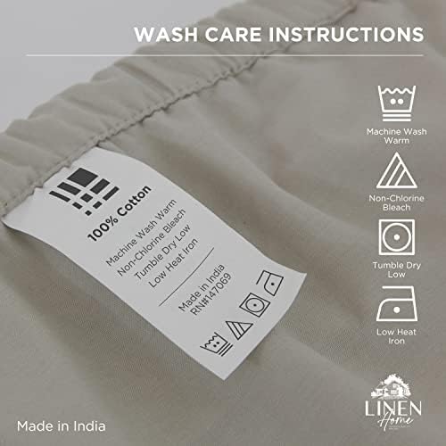 Linen Home Queen Size Fitted Sheet only 100% Cotton Percale, Snow White - Image 7