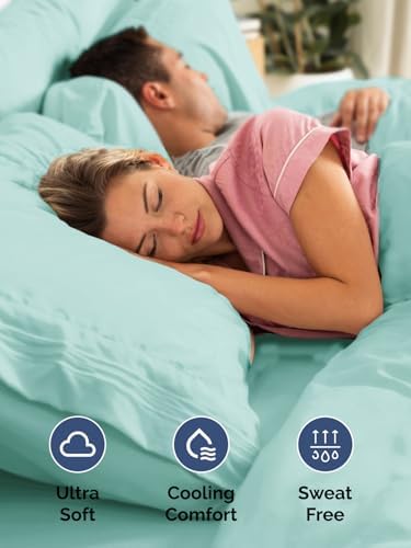 CGK Extra Deep Queen Single Fitted Sheet Only - Spa Blue - Image 3