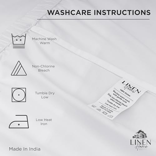 Linen Home 100% Cotton Percale Fitted Sheet only, Full Size, Dove Grey - Image 5