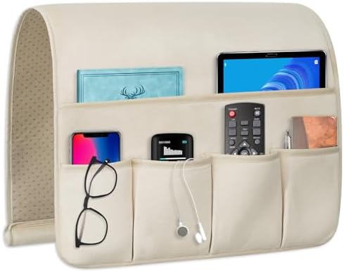 Remote Control Holder for Armchair Caddy, Remote Holder with 5 Pockets by WETRBWEH