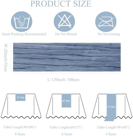 20Pack Dusty Blue Cheesecloth Table Runner 10Ft Gauze Table Runner - Image 4