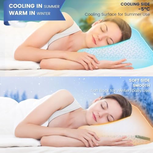 SUPA MODERN Shredded Memory Foam Pillows Queen Size Set of 1, Cooling Bed Pillow for Sleeping for Hot Sleepers, Adjustable Pilllows for Side Back and Stomach Sleepers, Neck & Shoulder Comfort Support - Image 4