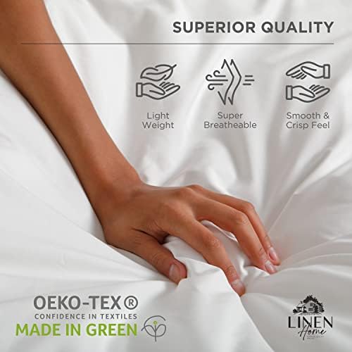 Linen Home Queen Size Fitted Sheet only 100% Cotton Percale, English Rose - Image 5