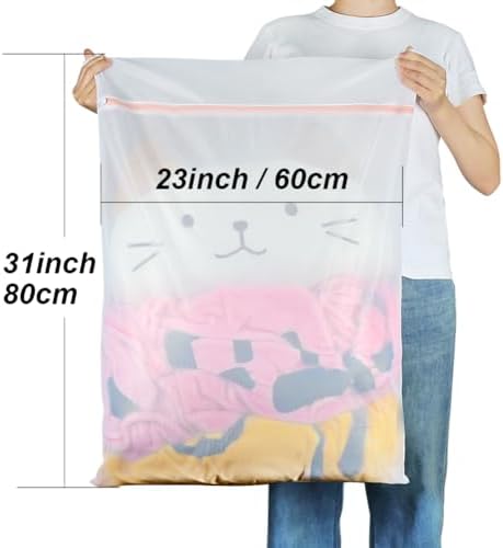 Tenn Well 2Pk 31x23" Delicates Bag Fine Mesh Oversize for Washing - Image 2