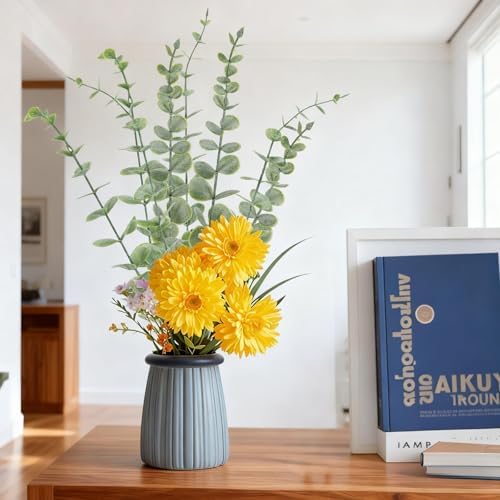 10pcs Eucalyptus Stems Artificial Eucalyptus Leaves Fake Greenery Branches Fake Flowers for Wedding Centerpiece Spring Easter Farmhouse Home Decoration - Image 3