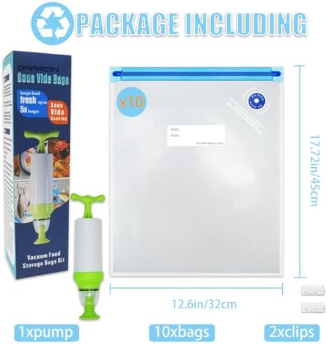 10pcs 12.6x17.72in/32x45cm Extra Large Sous Vide Bags - Image 6