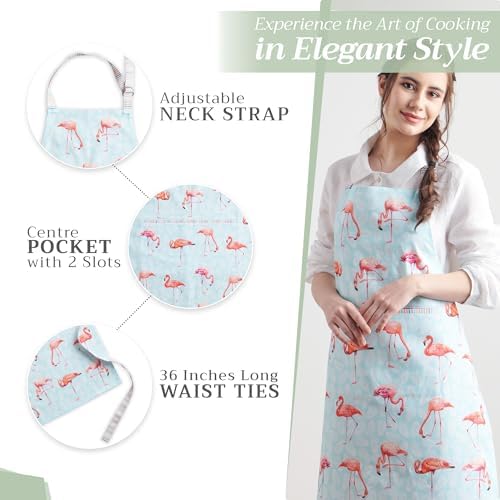 Maison d' Hermine Aprons for women with Pocket 100% Cotton (27.50"x31.50") - Image 5