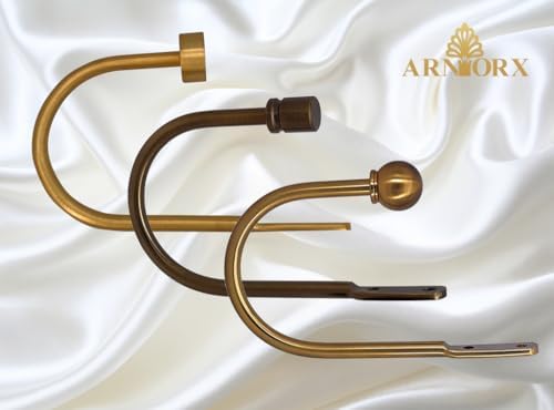 Arnorx Decorative Curtain Holdbacks, Wall Mounted Tiebacks, Metal Drapery Hooks, 2 PCS, Matte Brushed Nickel - Image 6