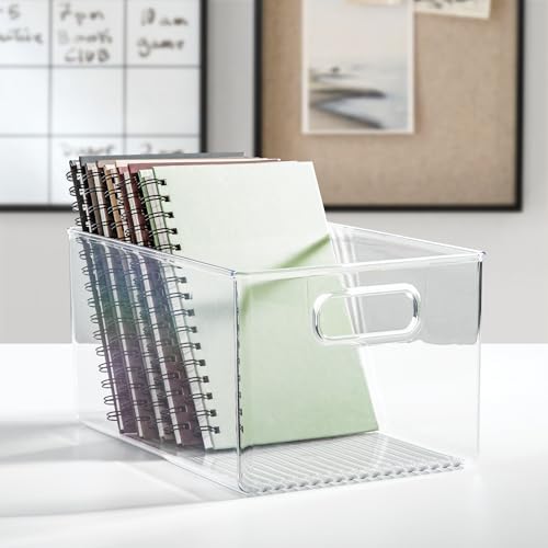 iDesign Pantry Organizer Bins with Handles, Set of 2, Clear - Image 6