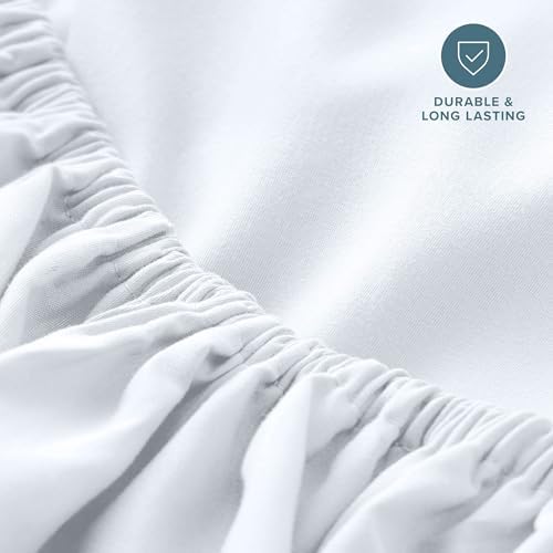 Bare Home Twin XL Fitted Sheet - 1800 Ultra-Soft (Twin XL, White) - Image 5