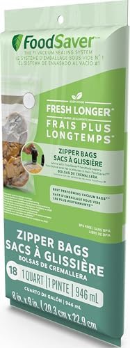 FoodSaver 1-Quart BPA-Free Multilayer Construction Vacuum Zipper Bags by FoodSaver