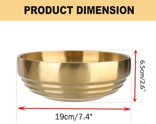 7.4" Gold Decorative Bowl, 2 Packs Key Bowls for Entryway Table - Image 3