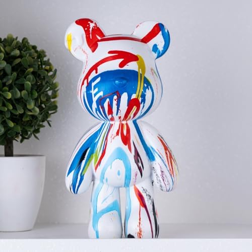 Bear Sculpture, Resin Animal Statue for Home Decor, Abstract Bear Decor for Office, Living Room, Bedroom on Table, Shelf, TV Cabinet (Modern Decor) by Coniuty