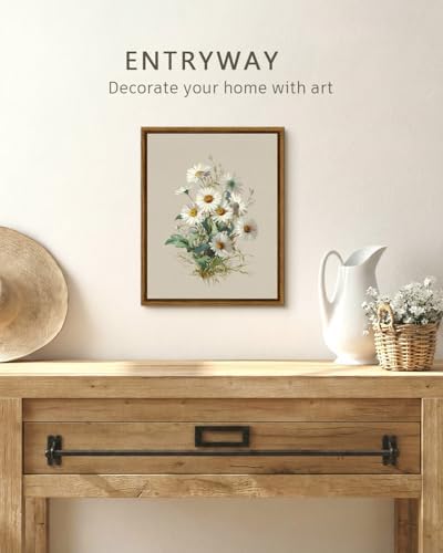 VIYYIEA Daisy Flower Wall Art Vintage Botanical Prints Framed 8x10 Inch - Image 4