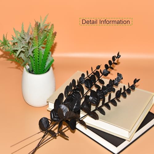 36Pcs Artificial Eucalyptus Stems Black Eucalyptus Leaves for vase Black Artificial Flowers Branches Decor Wedding Bouquet Centerpiece Floral Arrangement Home Decoration - Image 5