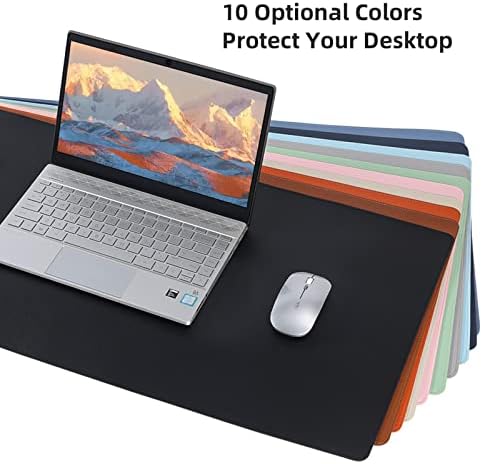 Wolaile PU Leather Desk Pad Blotter,Light Pink Waterproof Office Desktop Mat for Women,36x17in Non-Slip Large Mouse Pad Writing Protector - Image 5