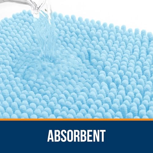 OLANLY Toilet Rugs U-Shaped 24x20, Soft Absorbent Chenille Contour Rugs - Image 4