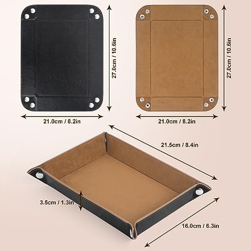Closet Valet Tray - Elegant Organization for Jewelry, Wallets, Watches, Keys, Coins, Phones, and Glasses. Perfect for Nightstand, Entryway Table, or Desk. - Image 3