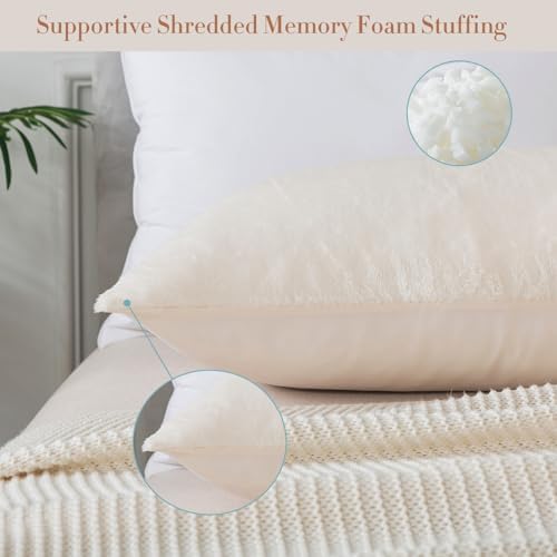 WhatsBedding Memory Foam Body Pillow with Cover, Long Bed Pillow for Adults - Image 4