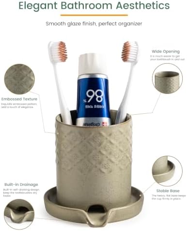 Zoeeker Toothbrush Holders for Bathrooms, Self-draining Toothbrush Holder - Image 3
