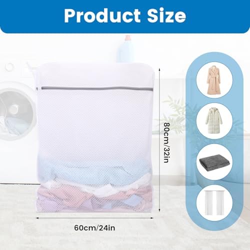 Dntorx 2 Pack XX-Large Mesh Laundry Bags for Delicates, 24 x 32 Inches - Image 2