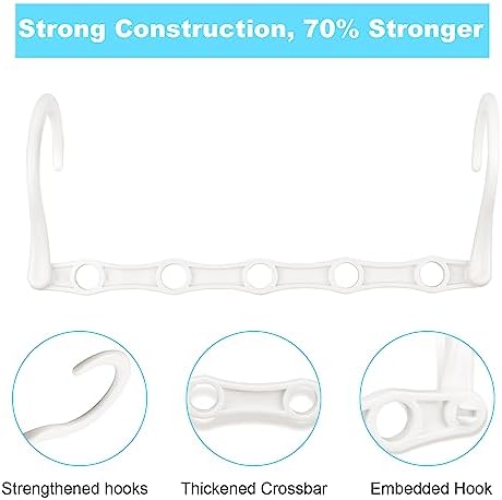 10 Pack Space Saving Hangers, Closet Organizer & Storage for Clothes, Ivory - Image 5