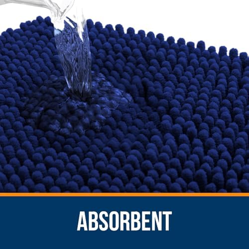 OLANLY Bathroom Rugs 35x24, Extra Soft Absorbent Chenille Bath Rugs - Image 4