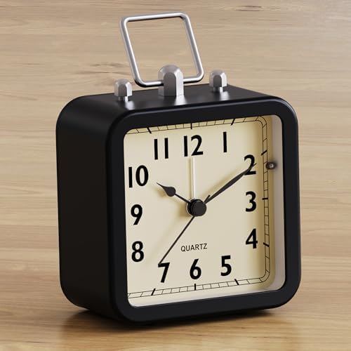 AYRELY® Small Metal Alarm Clock, Desk and Table Clock for Travel by AYRELY