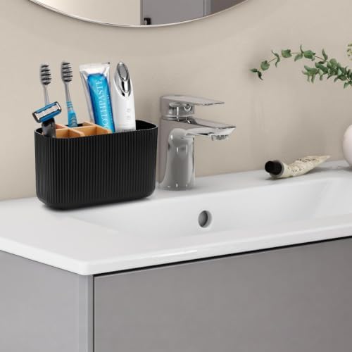 GFWARE Black Toothbrush Holder, 5 Slots Bathroom Organizers and Storage - Image 2