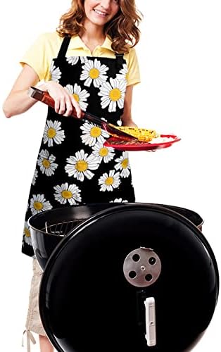 Adjustable Waterproof Apron Bib Apron with 2 Pockets Cooking Kitchen Aprons for Women Men Chef - Image 4
