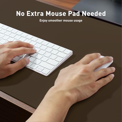 Aothia Leather Desk Pad Protector, Office Desk Mat, Large Mouse Pad, Non-Slip PU Leather Desk Blotter, Laptop Desk Pad, Waterproof Desk Writing Pad for Office and Home (48"x17", Coffee) - Image 5