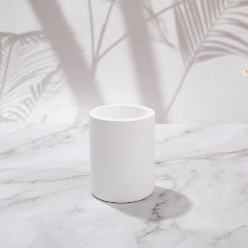 Drying Stone Toothbrush Holder, Diatomite Toothbrush Holders for Bathroom Counter, Quick Drying Electric Toothbrush and Toothpaste Holder Bathroom Organizer, White - Image 3