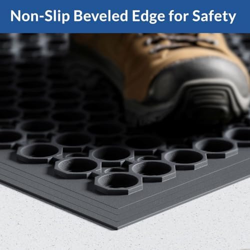 Barnyard Designs Heavy Duty Rubber Drainage Door Mat (17" x 30", 1-Pack) - Image 4