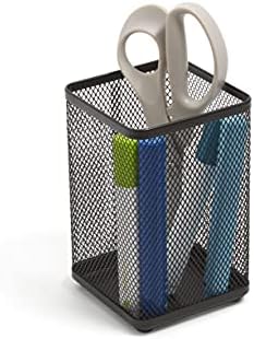 TRU RED Stackable Wire Mesh Jumbo Pencil Holder, Matte Black, 3-Pk by TRURED