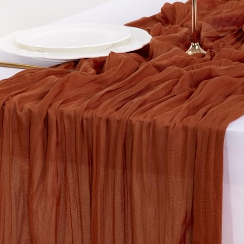 Cheesecloth Table Runner Fall Boho Wedding Birthday Party Home Decor - Image 6