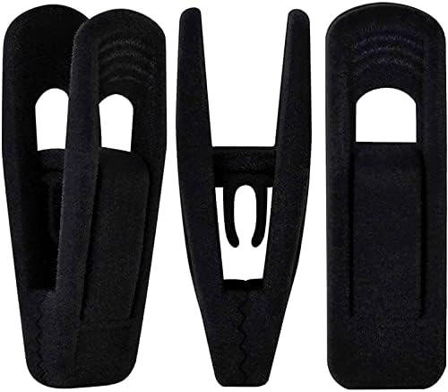 TOFIIGREM Black Velvet Hangers Clips 40 PCS, Pants Hangers Velvet Clips Easily Add to Velvet Hanger, Skirt Suit Pants Clothes Velvet Hangers, Baby Kids Hangers Clips by TOFIIGREM